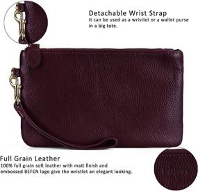 img 2 attached to Befen Genuine Leather Smartphone Wristlet