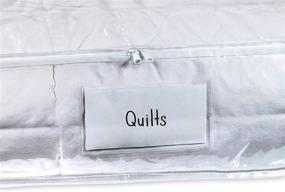 img 2 attached to 📦 Durable Vinyl Clear Underbed Storage Bag - Shield Contents from Dust, Dirt, and Moisture. Easy Access Zipper and Label Pocket for Identification - 2-Pack