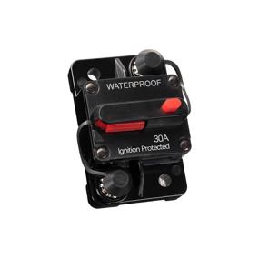 img 1 attached to Premium High-Current Circuit Breaker, Allkpoper 30A-300A Amp Breaker with Manual Reset Switch and Fuse, Waterproof for Boat Marine RV Yacht Battery Trailer Bus Truck, 12-48V DC (30A)