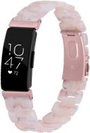 ремешки miimall flower pink resin bands для фитнес-трекера fitbit inspire 2 - совместимые аксессуары для fitbit inspire 2 логотип