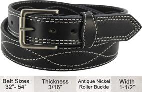 img 3 attached to 👔 Premium Dipped Leather Men's Accessories and Belts: Exquisite Men's Fashion Stitching