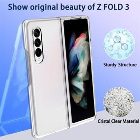 img 1 attached to 📱 Shockproof IMBZBK Case for Samsung Galaxy Z Fold 3 - Non-Yellowing, Military Grade Protection, Slim Hard PC Cover - Crystal Clear Design-Specially Crafted for Samsung Z Fold3 5G