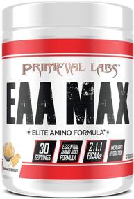 img 4 attached to 🍊 Primeval Labs EAA Max: Fuel Your Workout and Enhance Recovery with Amino Acid Supplement Powder, BCAAs, EAAs, Electrolytes, Hydration & Performance Support – Keto Friendly! (Orange Sherbet, 30 Servings)