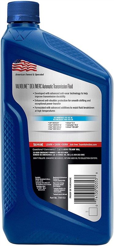 Valvoline Dex/Merc Automatic Transmission Fluid, 1 Gallon