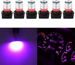 img 4 attached to WLJH PC195 PC194 PC168 Instrument Cluster Led Bulbs Lights T10 194 Bulb Twist Locks Socket Base Dash Light Dashboard Panel Gauge Led Super Nice Bright Pink (Pink Purple