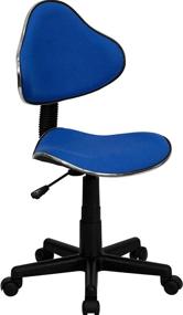 img 3 attached to Flash Furniture Fabric Ergonomic Swivel Furniture for Home Office Furniture