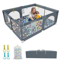 ciaomeme large baby playpen: packable & portable baby play yards (79x63x26inch) with balls, ideal indoor & outdoor activity center, breathable mesh baby fence for toddlers logo