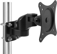 🖥️ loutytuo universal monitor pole mount bracket: adjustable stand for vesa 75/100, fits screens up to 27 inches logo