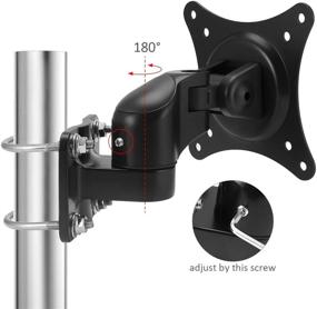 img 2 attached to 🖥️ Loutytuo Universal Monitor Pole Mount Bracket: Adjustable Stand for VESA 75/100, Fits Screens up to 27 inches