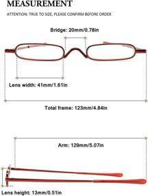 img 3 attached to VEVESMUNDO Metal Compact Reading Glasses: 👓 Stylish Eyewear for Men and Women with Case