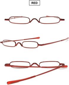 img 2 attached to VEVESMUNDO Metal Compact Reading Glasses: 👓 Stylish Eyewear for Men and Women with Case
