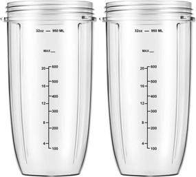 img 3 attached to NutriBullet Blender Cup Replacements - (2 Packs) 32oz Cups Compatible with 600w and 900w Models