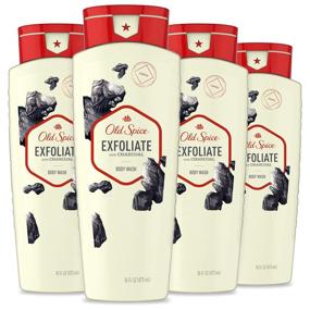 img 4 attached to 🧴 Old Spice Exfoliating Charcoal Scented Men's Body Wash, 16 Fl Oz (Pack of 4)