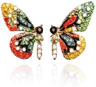 🦋 enchanting tiny butterfly stud earrings: a colorful fairy tale of fashion insect jewelry for women, girls, and teens logo