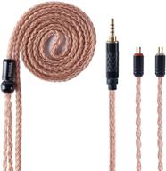 🔌 high-quality braided audio cable: hifihear 16 core 6n single crystal copper iem earphone cable for kz zst zs10 zsr zs6 zs5 zs4 as10(2pin 2.5) logo