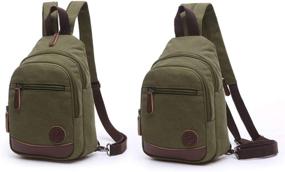 img 3 attached to 🎒 Women's Lightweight Canvas Backpack Rucksack