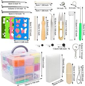 img 2 attached to 🧶 109-Piece Needle Felting Kit: Complete DIY Craft Set with 36 Colors Wool Roving, Tools, and Storage Box – Ideal for Animal Home Decoration, Birthday Gifts
