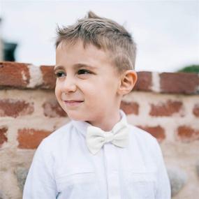 img 2 attached to Stylish Pre-Tied Toddler Boy's Accessories: BOWS N TIES Solid Color Collection