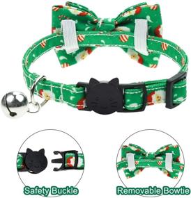 img 2 attached to Malier Christmas Cat Collar: Snowflake Bow Tie and Bell, Adorable Adjustable Collar for Kitten Kitty Cats Puppy