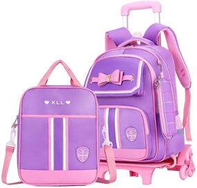 img 4 attached to MITOWERMI Bowknot Rolling Backpack - Ideal Schoolbag and Kids' Backpack for Enhanced SEO
