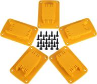 🔧 lot of 5 yellow tool mounts for dewalt 20v and 12v drills, compatible with milwaukee m18 tool holder and hanger logo