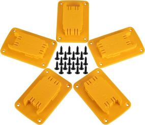 img 4 attached to 🔧 Lot of 5 Yellow Tool Mounts for Dewalt 20V and 12V Drills, Compatible with Milwaukee M18 Tool Holder and Hanger