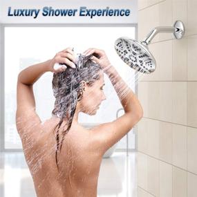 img 2 attached to 💦 Newest High Pressure 6 Inch Fixed Shower Head with 5 Functions | Hopopro - Wall Mount Bathroom Rainfall Shower Head for Luxury Shower Experience and High Flow Water | Best Shower Head