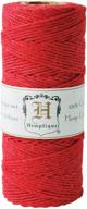 🧵 high-strength hemptique cord spool (20-pounds) in vibrant red: ideal for all crafting needs! logo