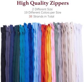 img 3 attached to 🧵 BENECREAT 38PCS Assorted Heavy Duty Plastic Zippers: Perfect for Tailor Sewing Coat Jacket Crafts in 19 Vibrant Colors