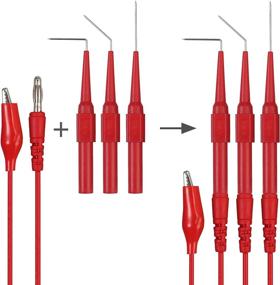 img 1 attached to 🔌 Versatile CAMWAY 25pcs Back Probe Test Lead: Enhance Multimeter Diagnosis with 15pcs Back Probe Pins, 5pcs Banana Plug to Alligator Clip, and 5 PCS Alligator Clips for Circuit Testing