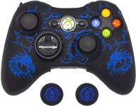 🎮 enhance your gaming experience with brhe cool silicone protector cover case for xbox 360 controller (blue) logo