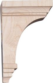 img 2 attached to 🪑 Ekena Millwork CORW03X03X06JERW Wood Corbel: Durable Rubberwood, Perfect for Supporting and Accentuating Furniture, 3 1/2"W x 3 3/4"D x 6"H