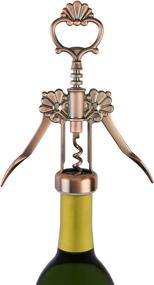 img 3 attached to 🍾 Copper Filigree Winged Corkscrews with Twine Brushed Finish