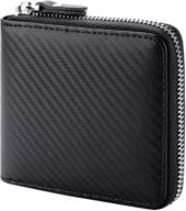 huztencor zipper leather blocking wallet for men - wallets, card cases & money organizers logo