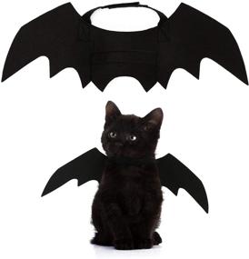 img 4 attached to Halloween Cosplay Cat Bat Wings - Cute Pet Costume for Cats, Kittens, and Small to Large Dogs by PEDOMUS