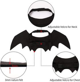 img 2 attached to Halloween Cosplay Cat Bat Wings - Cute Pet Costume for Cats, Kittens, and Small to Large Dogs by PEDOMUS