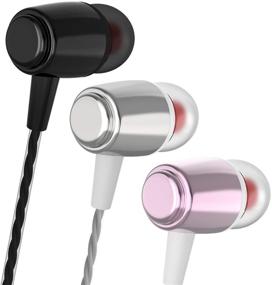 img 2 attached to 🎧 MUNSKT M1 Earbud Headphones: Ultimate Stereo Sound, Noise Isolation, Tangle-Free | Perfect for iOS and Android Smartphones | Pink, Silver, and Black Edition