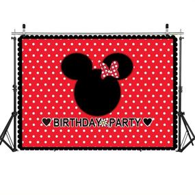 img 4 attached to WOLADA 7x5ft Red Mouse Birthday Backdrop for Baby Birthday Party Photography - Studio Props 11331