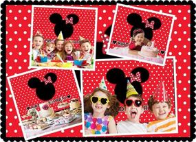 img 2 attached to WOLADA 7x5ft Red Mouse Birthday Backdrop for Baby Birthday Party Photography - Studio Props 11331