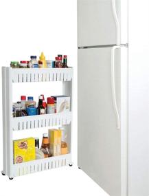 img 1 attached to 🗄️ White 3-Tier Slide Out Storage Tower from Ideaworks