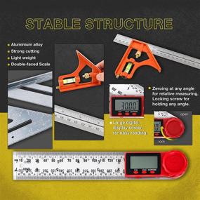 img 3 attached to 📏 Precision Measuring with Adjustable Combination Aluminum Protractor