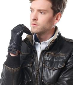 img 2 attached to NappaNovum Lambskin Leather Classic Touchscreen Men's Accessories