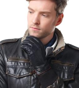 img 4 attached to NappaNovum Lambskin Leather Classic Touchscreen Men's Accessories