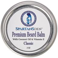 🧔 spartans den premium beard balm for men - coconut oil & vitamin e infused | best grooming conditioner for growth, softening, itch relief & taming - classic scent, 2oz logo