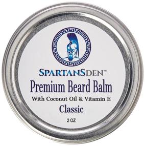 img 1 attached to 🧔 Spartans Den Premium Beard Balm for Men - Coconut Oil & Vitamin E Infused | Best Grooming Conditioner for Growth, Softening, Itch Relief & Taming - Classic Scent, 2oz