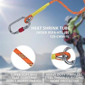 img 3 attached to 🧗 Trsmima Outdoor Climbing Rope: 8MM Diameter Static Rock Climbing Rope, CE Certified Carabiner - Ideal for Tree Climbing, Rappelling, Fire Rescue, and Parachuting