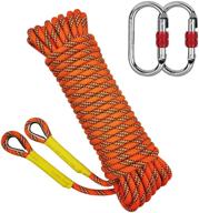 🧗 trsmima outdoor climbing rope: 8mm diameter static rock climbing rope, ce certified carabiner - ideal for tree climbing, rappelling, fire rescue, and parachuting logo