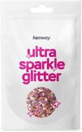 hemway rose gold holographic mix glitter chunky - versatile dust powder for crafts, 🌸 halloween decorations, costumes, makeup, face, eyes, body, nails, skin, hair - festival use - 10g logo