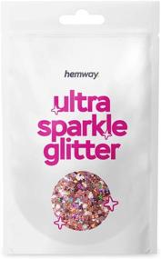 img 4 attached to Hemway Rose Gold Holographic Mix Glitter Chunky - Versatile Dust Powder for Crafts, 🌸 Halloween Decorations, Costumes, Makeup, Face, Eyes, Body, Nails, Skin, Hair - Festival Use - 10g