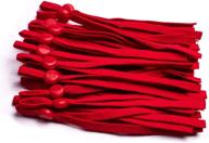 🧵 60 piece elastic earloop straps - perfect for mask making and diy sewing | 5mm stretch cord - red logo